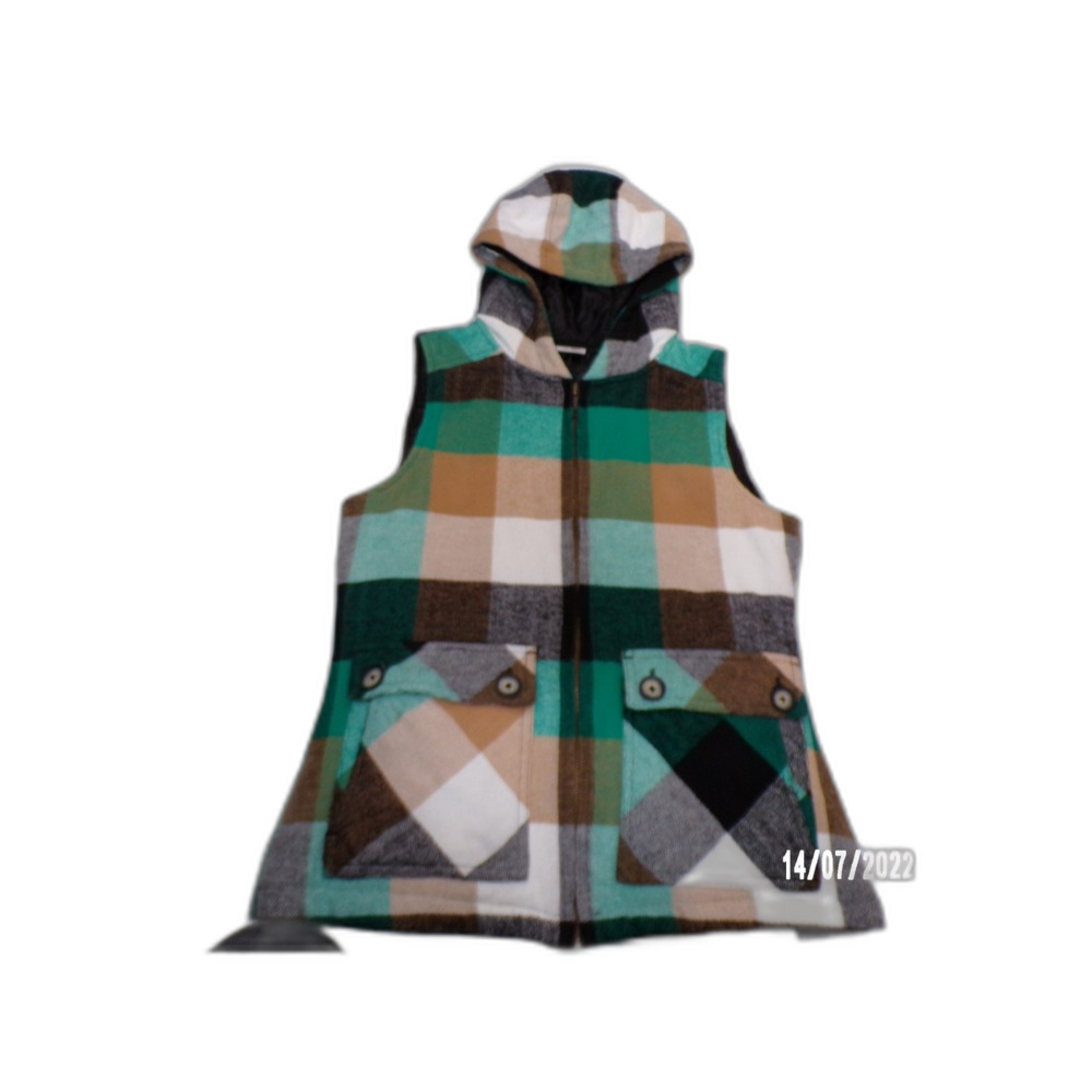 Kavu Women's Plaid Hooded Lined Vest